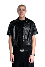 Black leather shirt