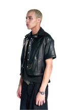 Black leather shirt