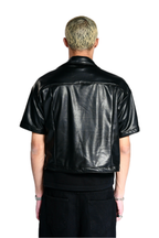 Black leather shirt