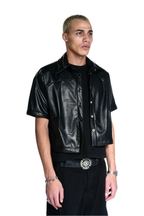 Black leather shirt