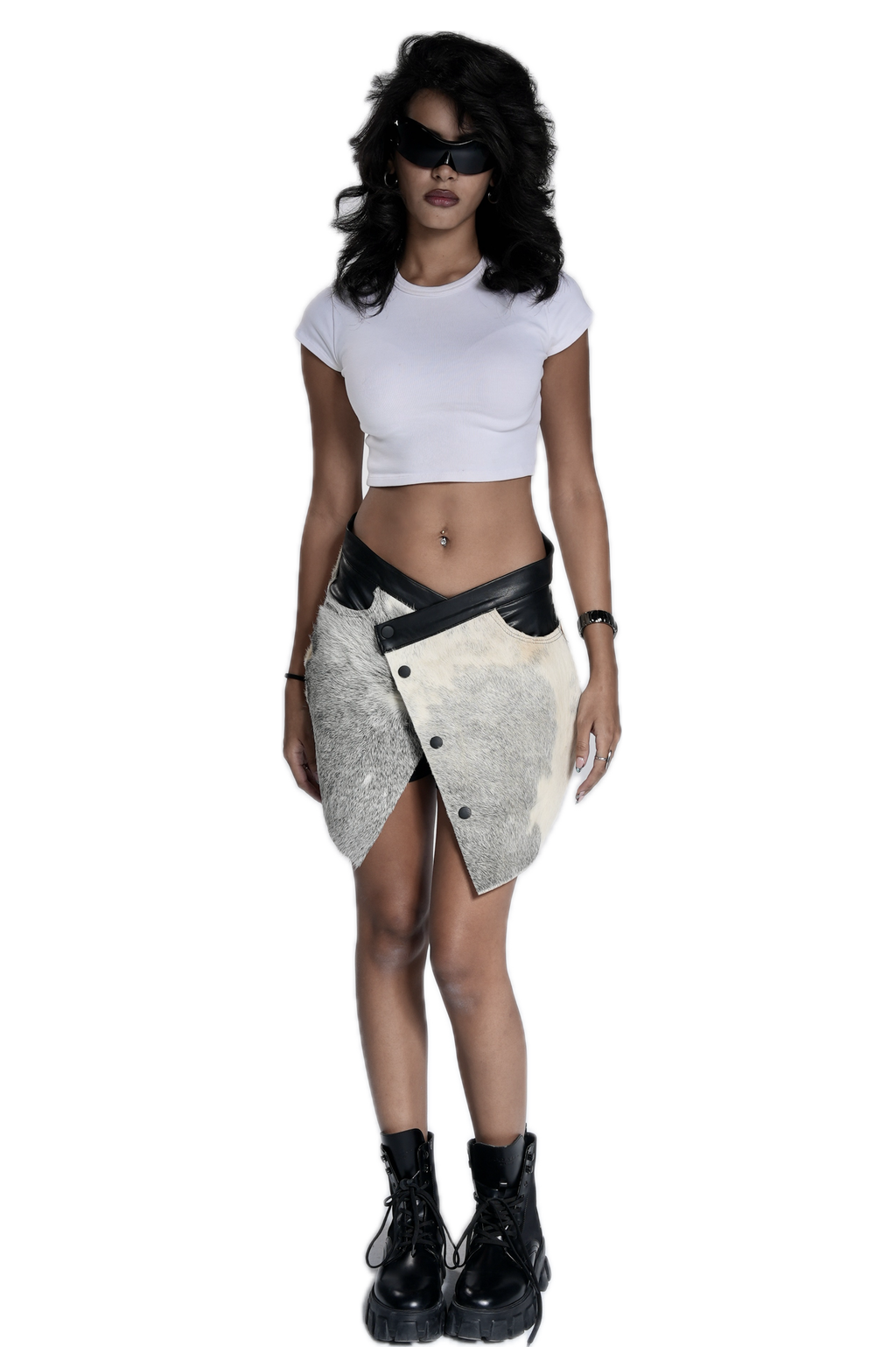 Cowhide Leather skirt