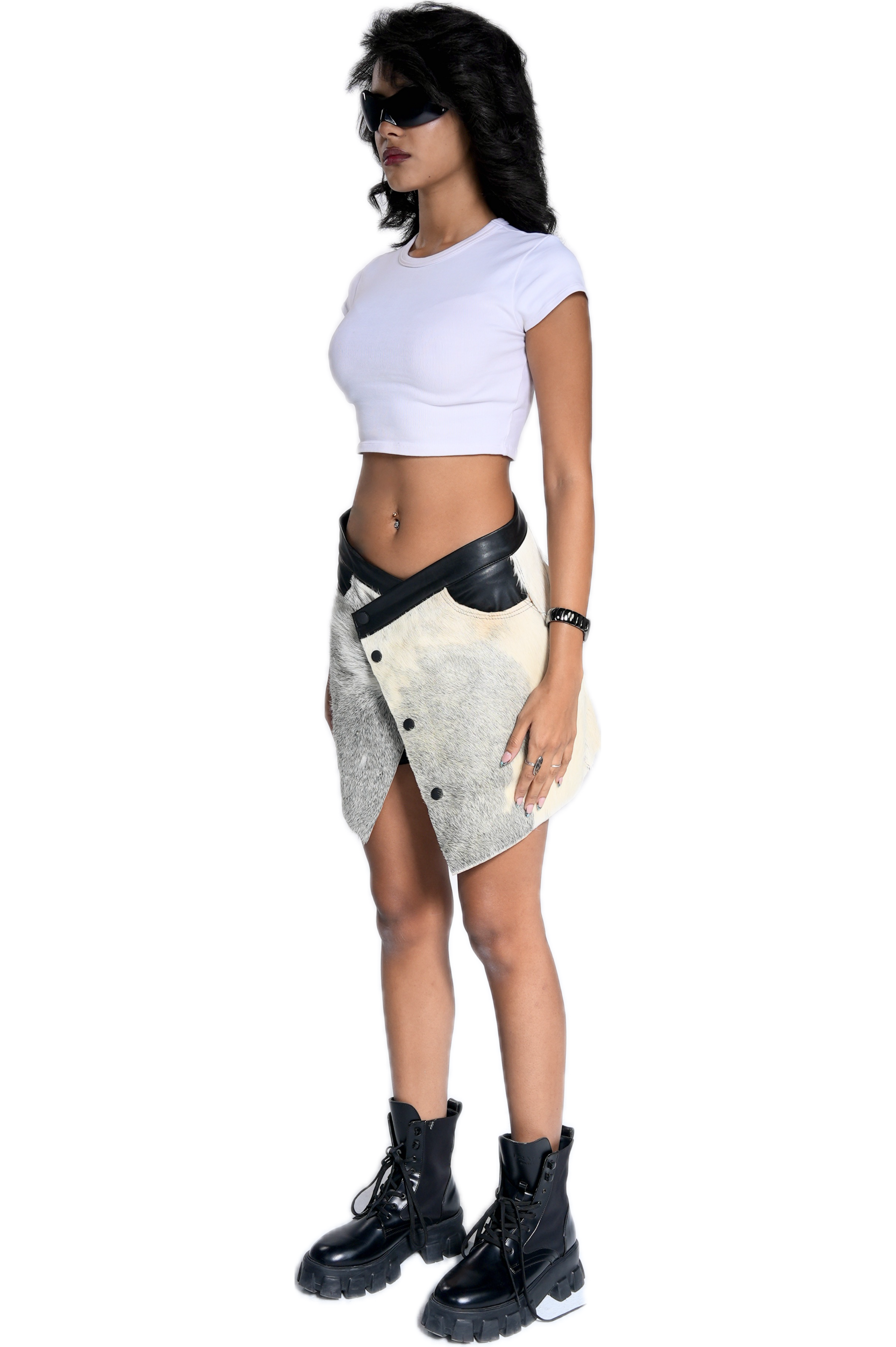 Cowhide Leather skirt